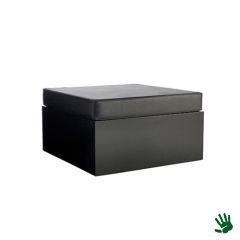 Stoel Raw, met bruin lederen zitting 