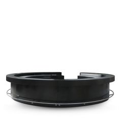 Stoel Raw, met bruin lederen zitting 