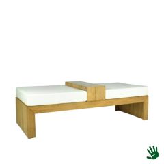 Stoel Raw, met bruin lederen zitting 