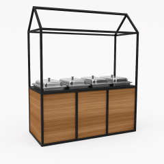 Stoel Raw, met bruin lederen zitting 