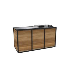 Stoel Raw, met bruin lederen zitting 