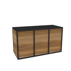 Stoel Raw, met bruin lederen zitting 