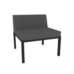 Stoel Raw, met bruin lederen zitting 