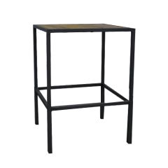 Stoel Raw, met bruin lederen zitting 