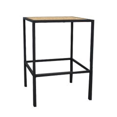 Stoel Raw, met bruin lederen zitting 