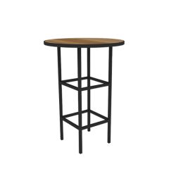 Stoel Raw, met bruin lederen zitting 