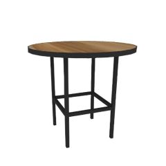 Stoel Raw, met bruin lederen zitting 