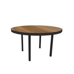 Stoel Raw, met bruin lederen zitting 