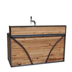 Stoel Raw, met bruin lederen zitting 