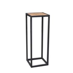 Stoel Raw, met bruin lederen zitting 