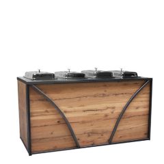 Stoel Raw, met bruin lederen zitting 