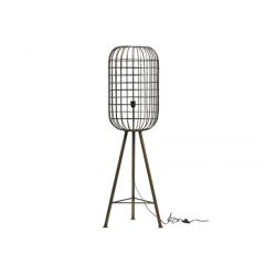 Stoel Raw, met bruin lederen zitting 