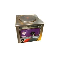 Stoel Raw, met bruin lederen zitting 