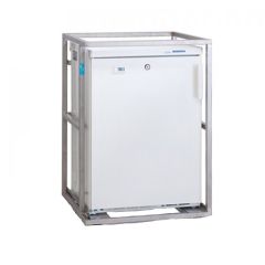 Stoel Raw, met bruin lederen zitting 