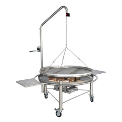 Stoel Raw, met bruin lederen zitting 