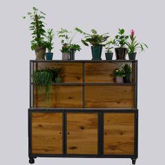 Stoel Raw, met bruin lederen zitting 