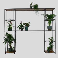 Stoel Raw, met bruin lederen zitting 