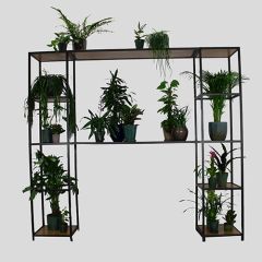 Stoel Raw, met bruin lederen zitting 