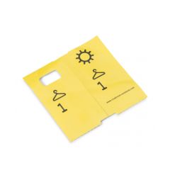 Stoel Raw, met bruin lederen zitting 