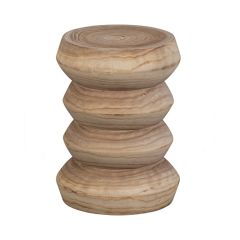 Stoel Raw, met bruin lederen zitting 