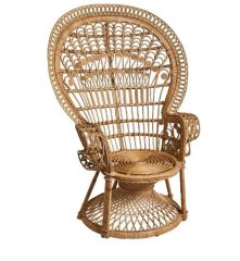 Stoel Raw, met bruin lederen zitting 