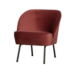 Stoel Raw, met bruin lederen zitting 