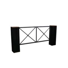 Stoel Raw, met bruin lederen zitting 