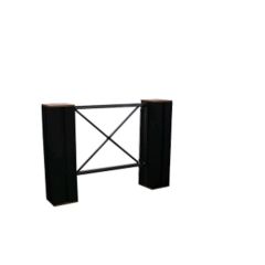 Stoel Raw, met bruin lederen zitting 