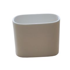 Stoel Raw, met bruin lederen zitting 