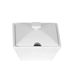 Stoel Raw, met bruin lederen zitting 