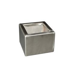 Stoel Raw, met bruin lederen zitting 