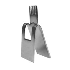 Stoel Raw, met bruin lederen zitting 