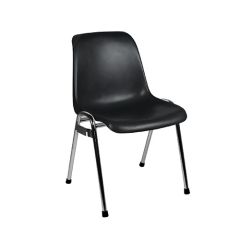 Stoel Raw, met bruin lederen zitting 