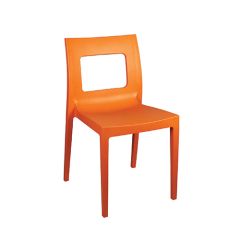 Stoel Raw, met bruin lederen zitting 