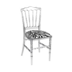 Stoel Raw, met bruin lederen zitting 