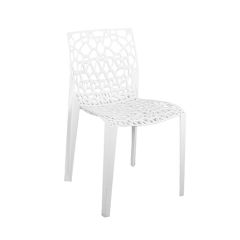 Stoel Raw, met bruin lederen zitting 