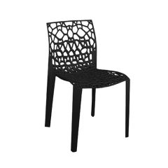 Stoel Raw, met bruin lederen zitting 