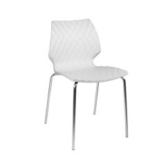 Stoel Raw, met bruin lederen zitting 