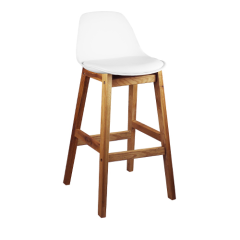 Stoel Raw, met bruin lederen zitting 