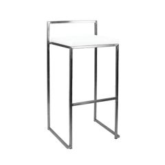 Stoel Raw, met bruin lederen zitting 