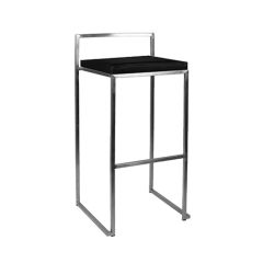 Stoel Raw, met bruin lederen zitting 