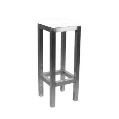 Stoel Raw, met bruin lederen zitting 