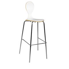 Stoel Raw, met bruin lederen zitting 