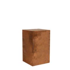 Stoel Raw, met bruin lederen zitting 