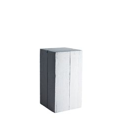 Stoel Raw, met bruin lederen zitting 