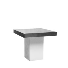 Stoel Raw, met bruin lederen zitting 