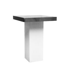 Stoel Raw, met bruin lederen zitting 