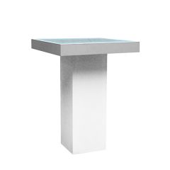 Stoel Raw, met bruin lederen zitting 