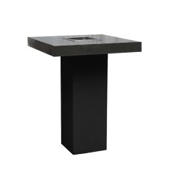 Stoel Raw, met bruin lederen zitting 