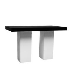 Stoel Raw, met bruin lederen zitting 